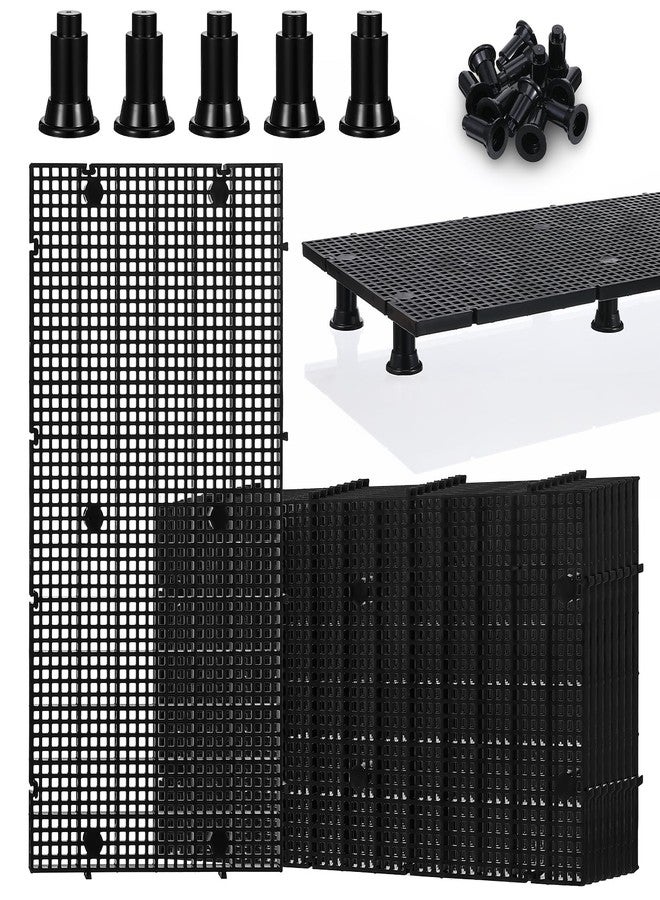 xozeooeu 10Pcs Plastic Aquarium Grid Egg Crate with Brackets, Fish Tank Divider Panel for Bottom Filtration, Tank Separation and DIY Aquascaping - Image 1